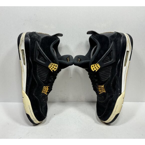 Nike Air Jordan 4 Retro Royalty Men’s Size 12 Black Metallic Gold 308497 032 - Picture 5 of 11
